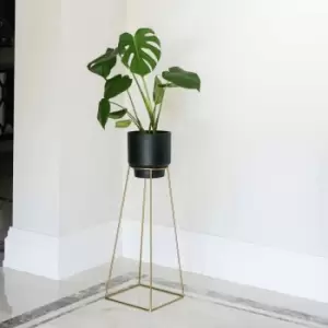 Ivyline Minimo Plant Stand In Gold- H40Cm D21Cm