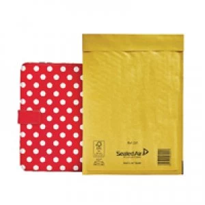 Mail Lite Padded Postal Bag Size D1 181x273mm Gold Pack of 100 1009
