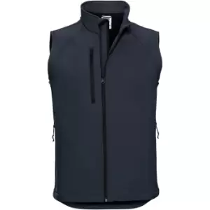 Russell Mens 3 Layer Soft Shell Gilet Jacket (L) (French Navy)