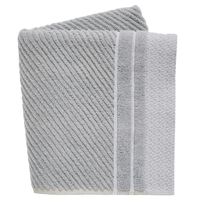 Murmur Grey Organic Cotton 'Ripple' Towels - bath towel