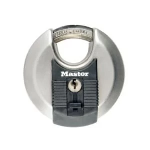 Master Lock Excell Steel 4 pin tumbler cylinder Closed shackle Padlock W70mm