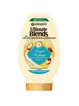 Garnier Ultimate Blends Argan Richness Nourishing Vegan Conditioner For Dry Hair Enriched With Argan Oil & Almond Cream 400Ml