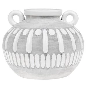 Inca Grey Round Urn Vase Medium