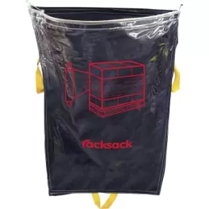 Racksack , capacity 160 l, foil symbol, blue/transparent