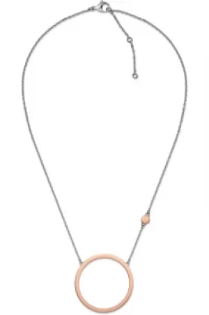 Ladies Tommy Hilfiger Two-Tone Steel and Rose Plate Classic Signature Necklace 2700991
