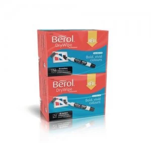 Berol Drywipe Marker Chisel Tip Assorted Pack of 96 1984888