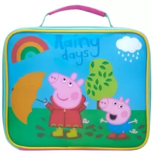 Peppa Pig Rainy Days Rectangular Lunch Bag (One Size) (Multicoloured)