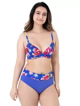 DORINA Campora Curve Non Padded Bikini Top, Blue, Size 36C, Women