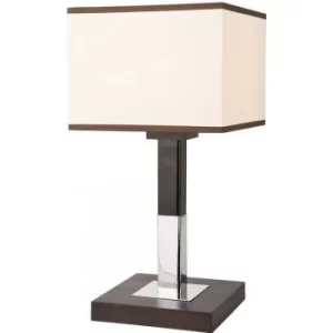 Amelia Table Lamp With Square Shade Wenge, 1x E27