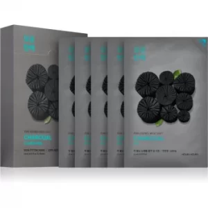 Holika Holika Pure Essence Charcoal cleansing face sheet mask with activated charcoal 5x23ml