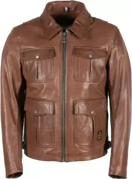Helstons Joey Motorcycle Leather Jacket, brown, Size 2XL, brown, Size 2XL