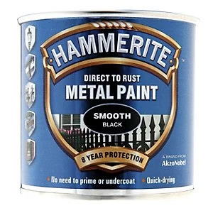Hammerite Metal Paint - Smooth Black 250ml