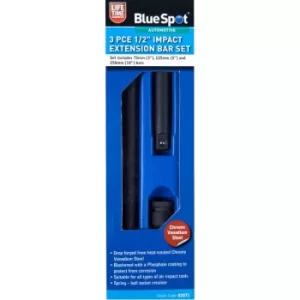 BlueSpot 02071 3 Piece 1/2" Impact Extension Bar Set