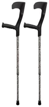 Aidapt Deluxe Patterned Forearm Crutches (Pair) Black