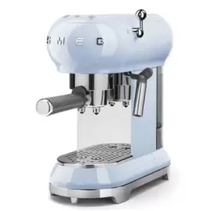 Smeg ECF01PBUK 50s Retro Style 1350W Espresso Coffee Machine - Pastel Blue