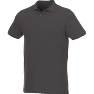 Elevate Mens Beryl Short Sleeve Organic Polo Shirt (S) (Storm Grey)