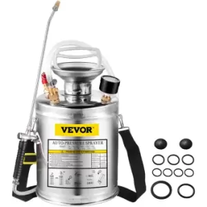 VEVOR Stainless Steel Sprayer 4L Household Gardening and Floor Cleaning Sprayer, Suitable for the Current Neds of Industry, Agriculture, Commerce,