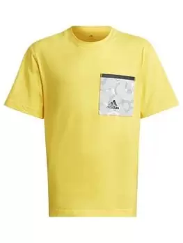 adidas Ftre - Future Junior Boys T-Shirt Ss, Bright Yellow, Size 11-12 Years