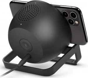 BELKIN 10 W Qi Wireless Charging Stand with Bluetooth Speaker - Black