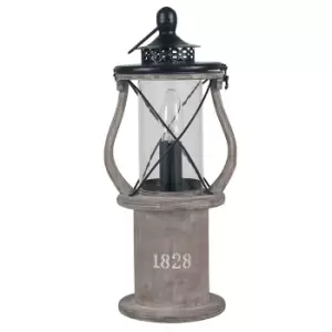 Pacific Lifestyle Gibson Lantern Table Lamp, Grey
