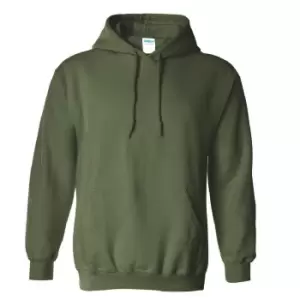 Gildan Heavy Blend Adult Unisex Hooded Sweatshirt / Hoodie (S) (Military Green)