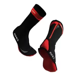 Zone3 Neoprene Swim Socks Black/Red Large