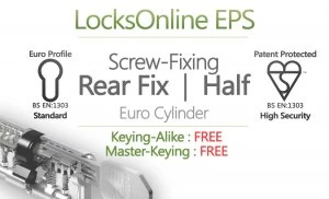 LocksOnline EPS Rear-Fixed Euro Cylinder for Panic Hardware