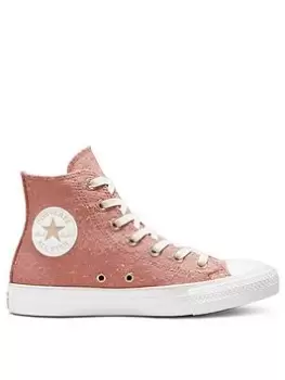 Converse Chuck Taylor All Star Hi Tops - Pink/White, Size 4, Women