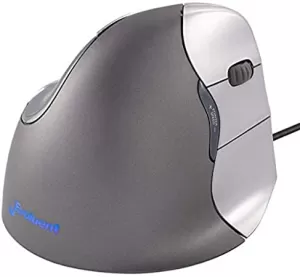 Evoluent Vertical Mouse 4 VM4R Corded Ergonomic mouse Optical Ergonomic Black, Silver