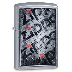 Zippo Diamond Pladte Chrome Regular Windproof Lighter