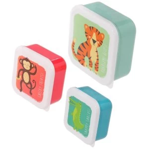 Fun Zoo Animals (Set of 3) Plastic Lunch Boxes