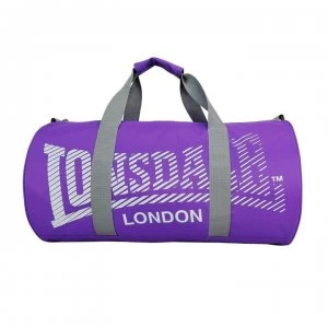 Lonsdale Barrel Bag - Purple/Grey