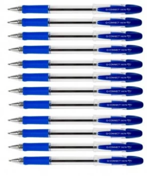 Q-Connect Delta Ballpoint Blue Pen (Pack of 12)