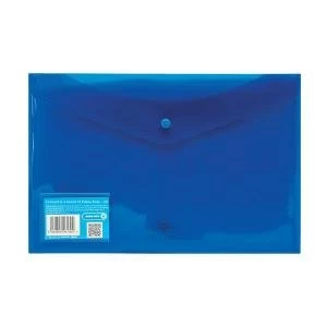 Concord Stud Wallet File Translucent Polypropylene Foolscap Blue Pack