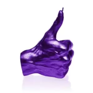 Hand OK Thumbs Up Candle &ndash; Violet Metallic