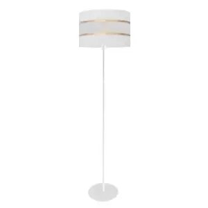 Helen Floor Lamp With Shade White, Gold 35cm