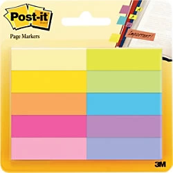 Post it Index Flags Assorted Not perforated 12 7 x 44 4mm 10 Pieces of 50 Strips