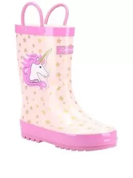 Cotswold Children's Unicorn Wellington Boots - Pink, Size 10 Younger