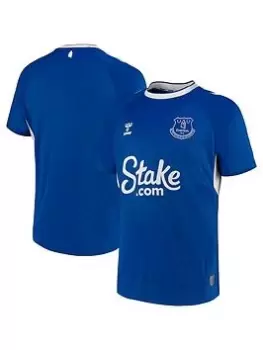 Fanatics Hummel Mens Everton 22/23 Home Short Sleeved Shirt - Blue Size S, Men