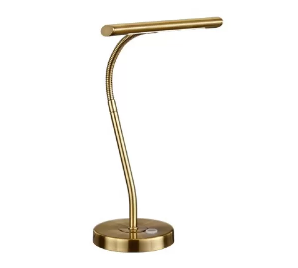 Curtis Modern Bankers Table Lamp Old brass 3000K