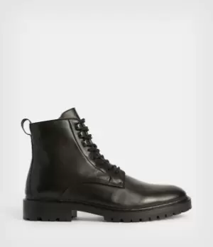 AllSaints Mens Laker Leather Boots, Black, Size: UK 8/US 9/EU 42