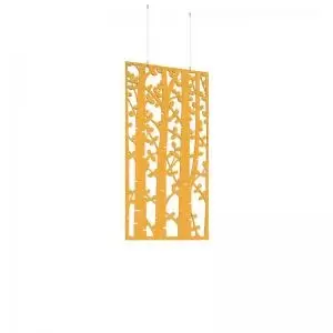 Piano Chords acoustic patterned hanging screens in yellow 1200 x 600mm