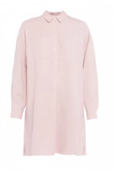 French Connection Caspia Linen Shirt Dress Pink