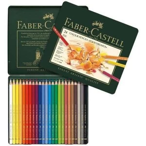 Faber Castell Polychromos Artists' Colour Pencil Set Tin of 24