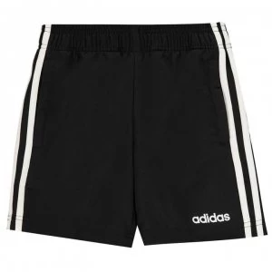 adidas Boys Essentials 3-Stripes Shorts - Black/White