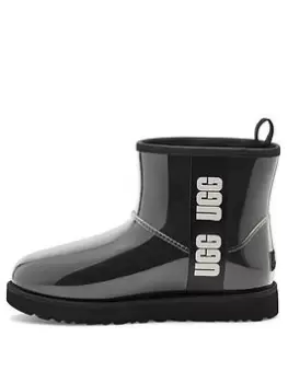 UGG Classic Clear Mini Wellington Boots - Black, Size 7, Women