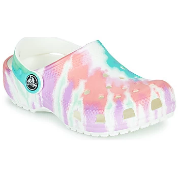 Crocs CLASSIC TIE DYE GRAPHIC CLOG K Girls Childrens Clogs (Shoes) in White
