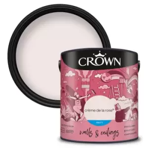 Crown Breatheasy Creme de la Rose - Matt Standard Emulsion Paint - 2.5L