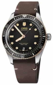 ORIS 01 733 7707 4354-07 5 20 55 Divers Sixty Five Brown Watch