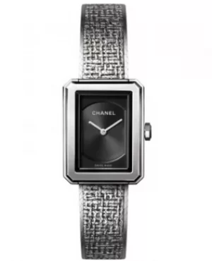 Chanel Boy-Friend Black Dial Stainless Steel Womens Watch H4876 H4876